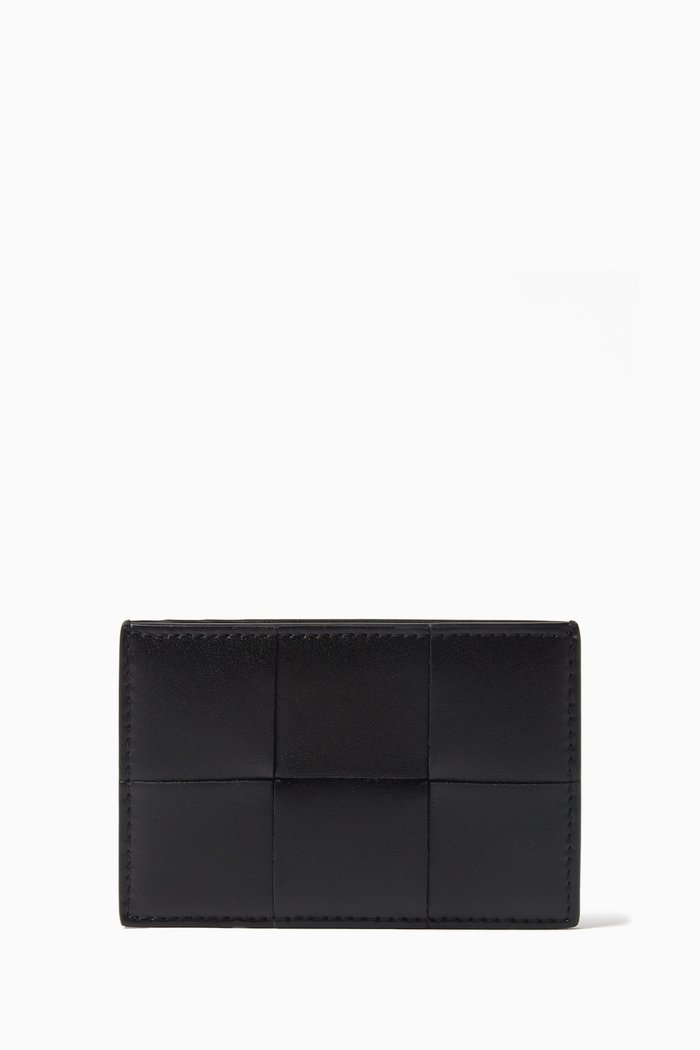 

Cassette Credit Card Case in Leather, Black