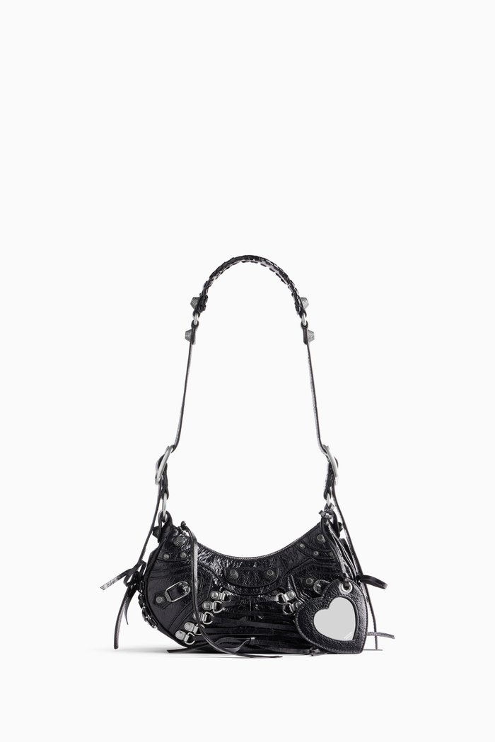 

Le Cagole XS Corset Shoulder Bag in Arena Lambskin, Black
