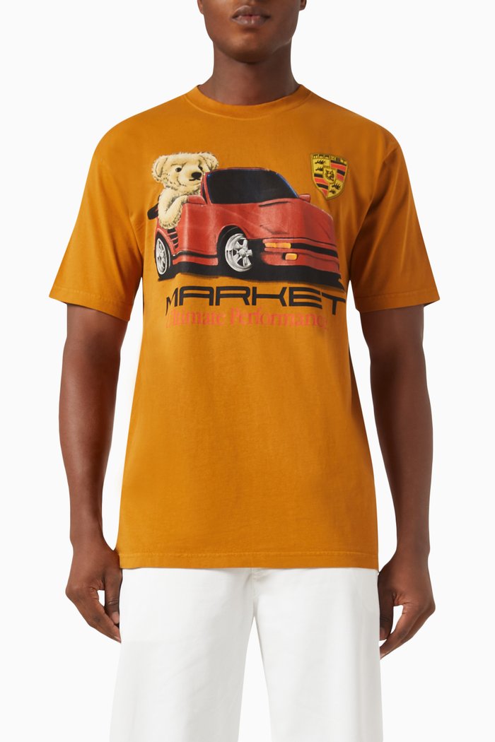 

Ultimate Performance Bear T-shirt in Cotton, Brown