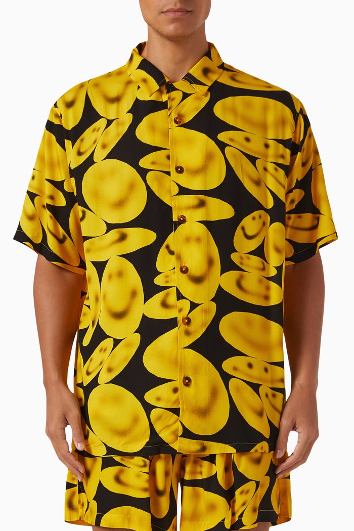 

Smiley Afterhours Button-up Shirt in Viscose, Multicolour