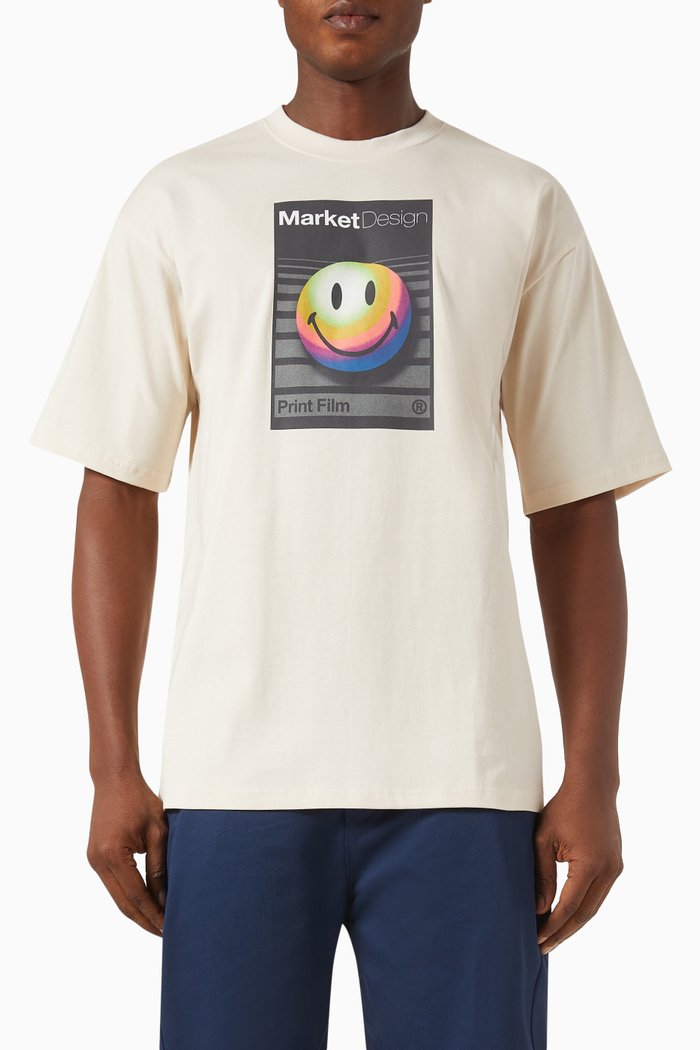 

Smiley Analogue T-shirt in Cotton, Neutral