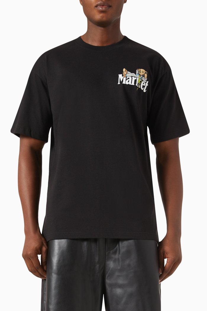 

Better Call Bear T-shirt in Cotton, Black