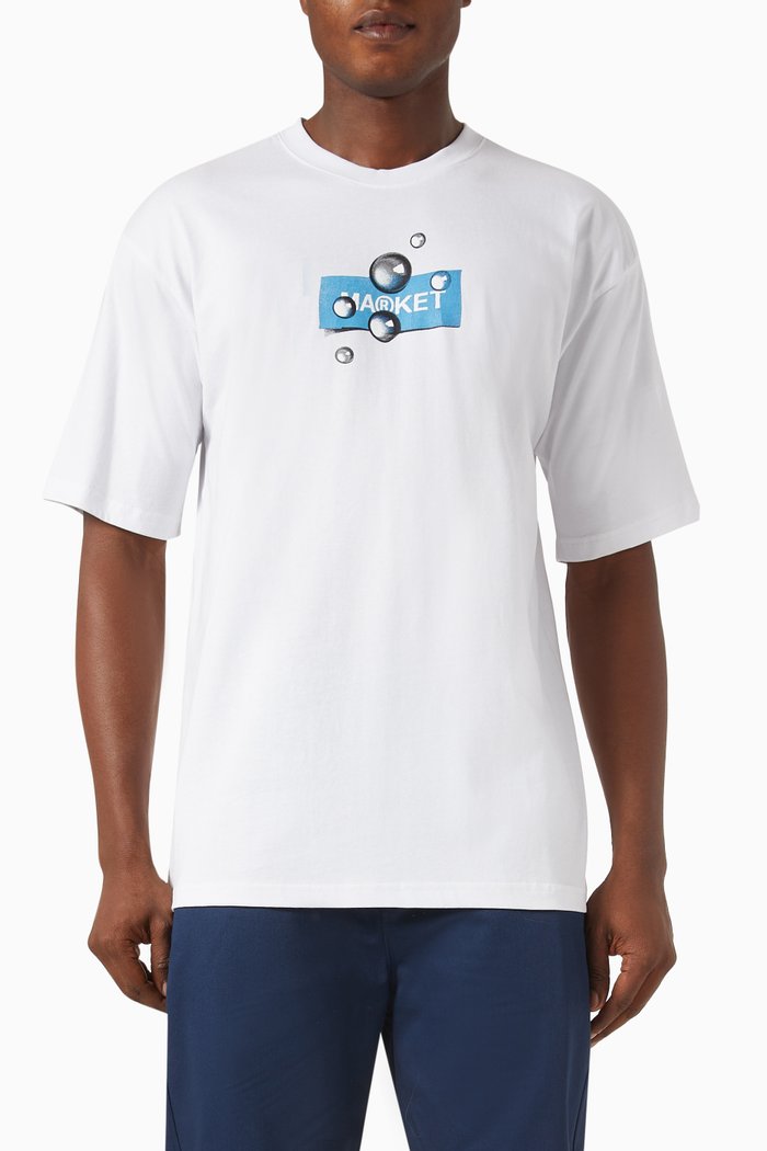 

Damask T-shirt in Cotton, White