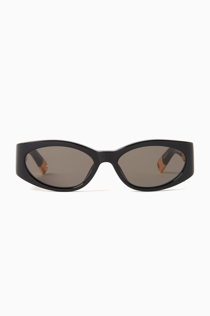 

Les Lunettes Ovalo Sunglasses in Acetate, Black