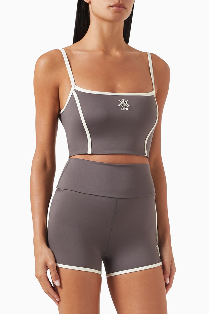 

Ellis Bra Top in Recycled Polyester, Grey