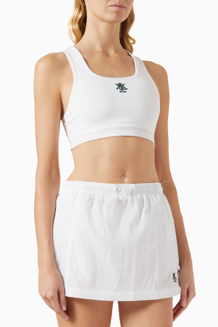 Peyton Crop Tank Top, White