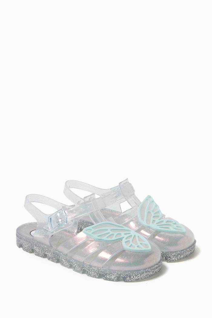 

Butterfly Jelly Sandals in PVC, Silver
