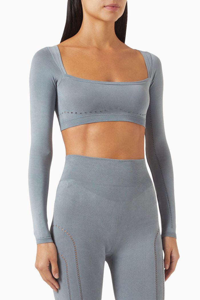 

Cadence Pointelle Bra Top in Lyocell, Grey