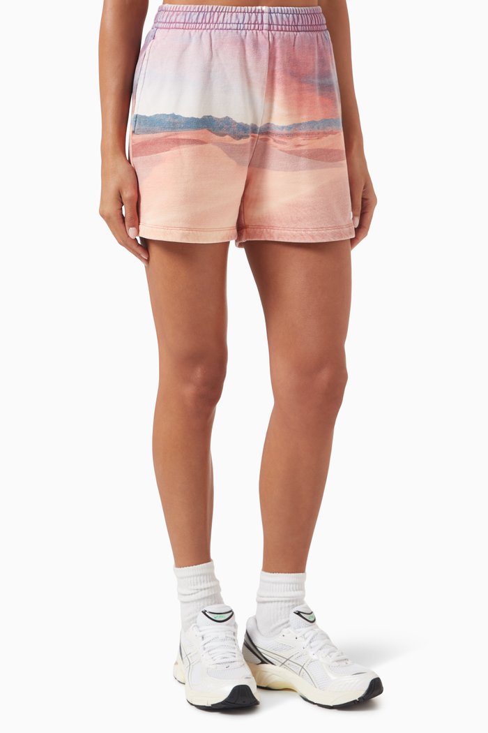 Desert Landscape Rayne Shorts in Cotton, Red