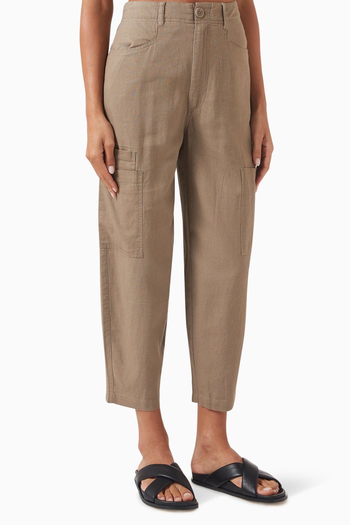 

Goldie Cargo Pants in Cotton, Brown