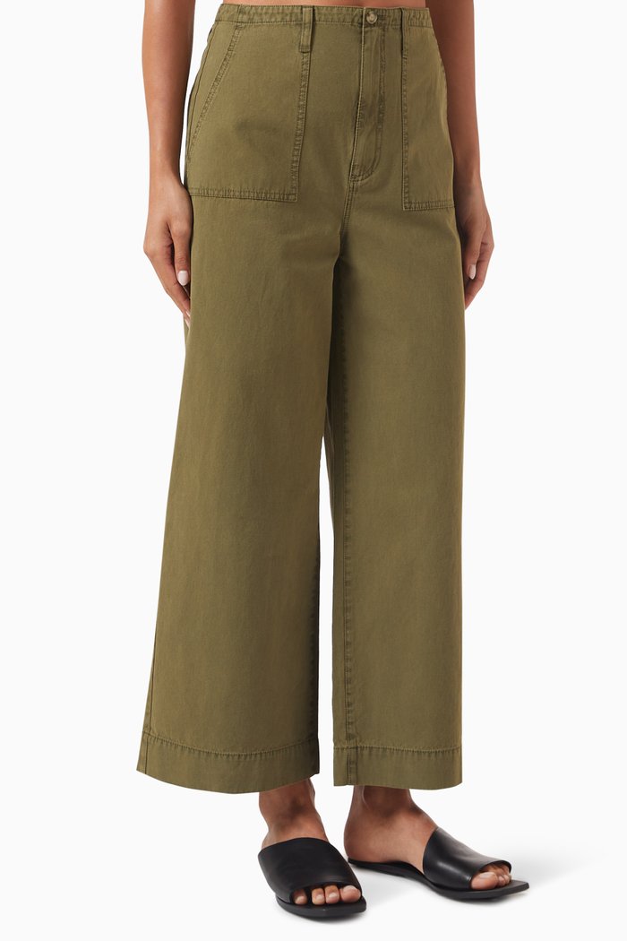

Utility Ankle Pants in Twill, Green