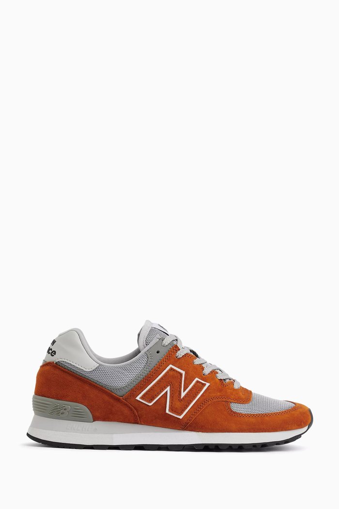 

MADE in UK 576 Sneakers in Suede & Mesh, Orange