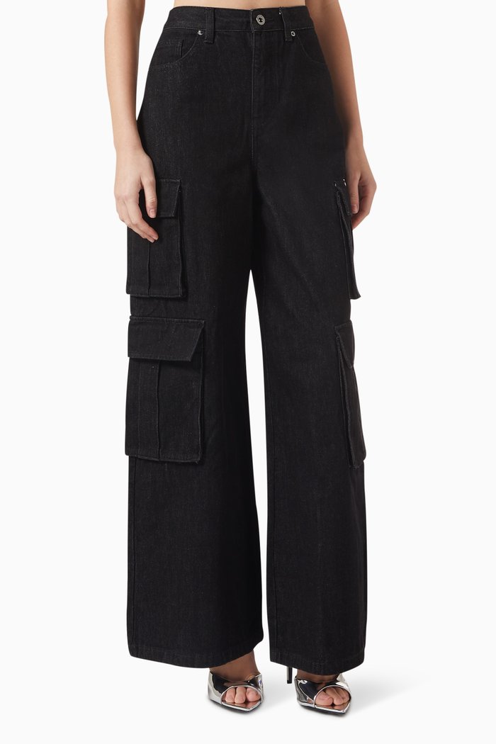 

Cargo Jeans in Denim, Black