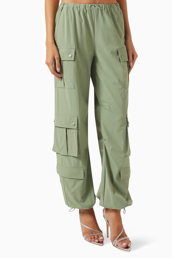 

Shara Parachute Cargo Pants in Recycled-nylon, Green