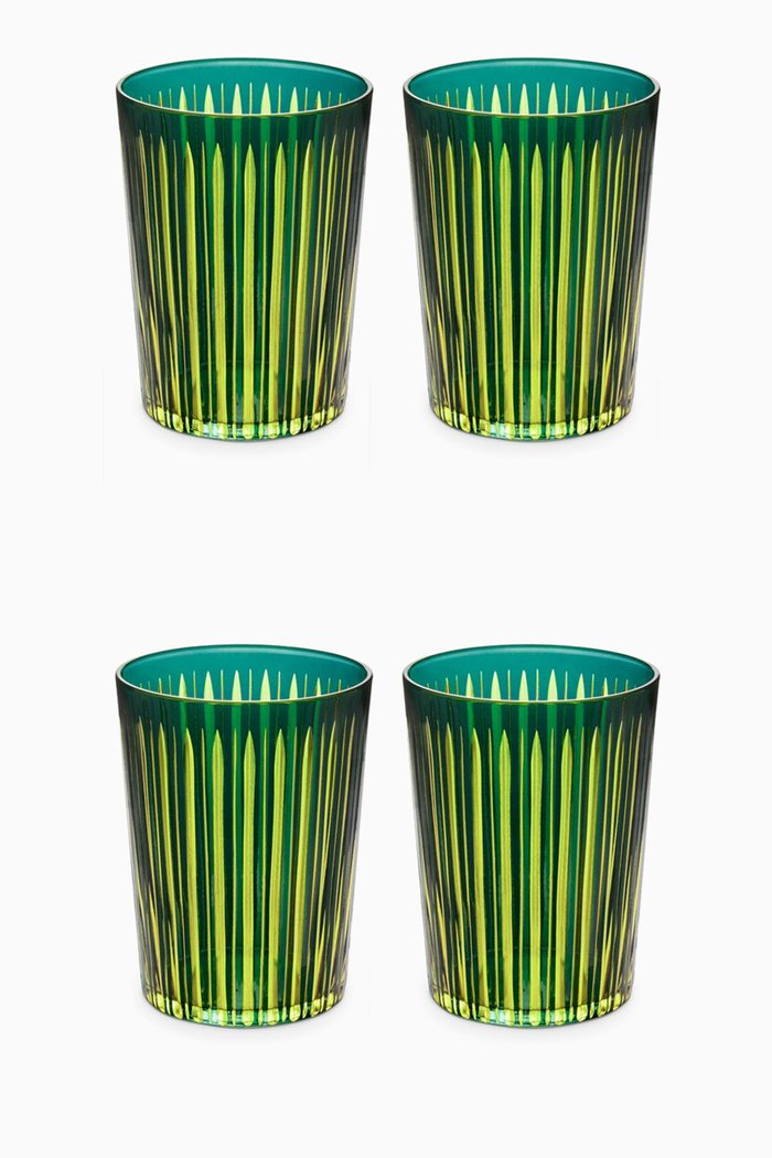 

Prism Highball Glasses, Set of 4, Green
