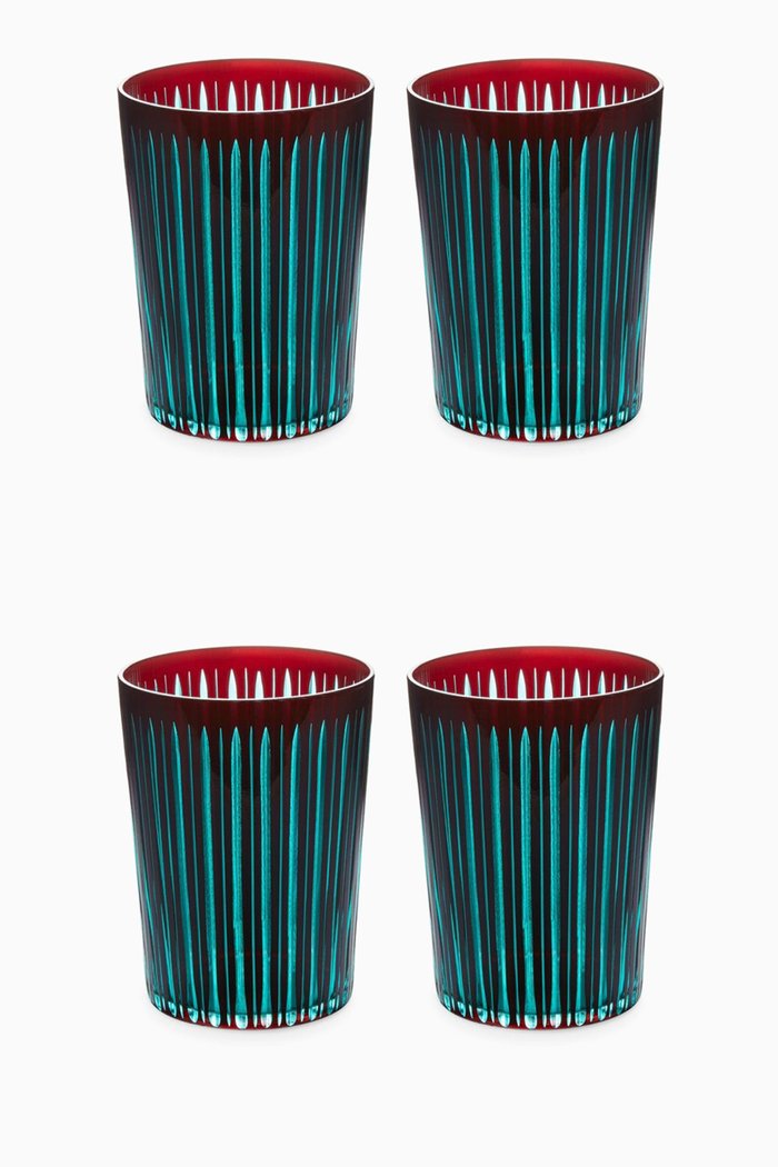 

Prism Highball Glasses, Set of 4, Blue
