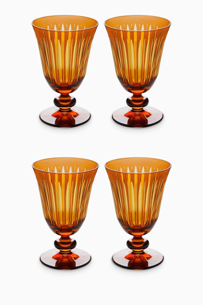 

Prism Wine Glasses, Set of 4, Orange