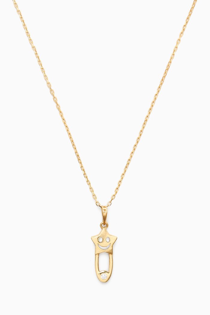 

Happy Star Pin Pendant Necklace in 18kt Gold