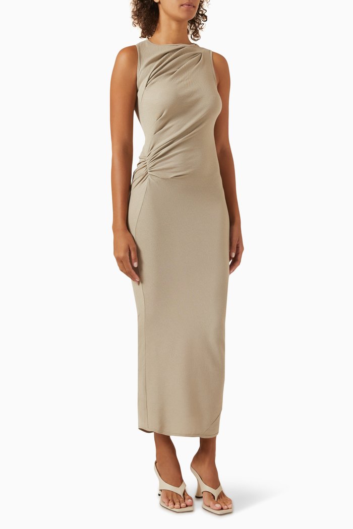 

Loire Midi Dress in Cotton, Neutral