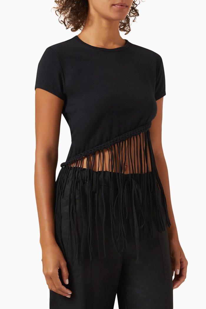 

Maceio T-Shirt in Cotton, Black