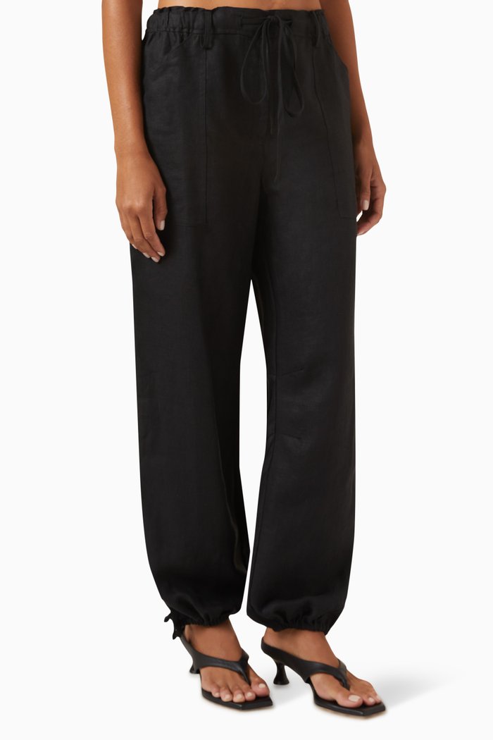 

Geriba Drawstring Pants, Black
