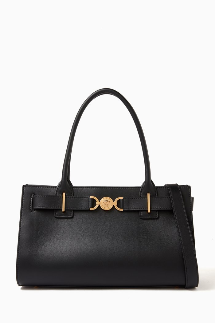 

Medium Medusa '95 Tote Bag in Leather, Black