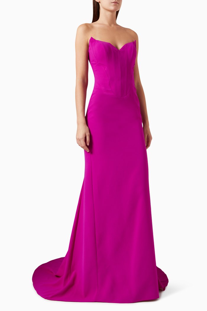 

Bloom Strapless Maxi Dress, Purple