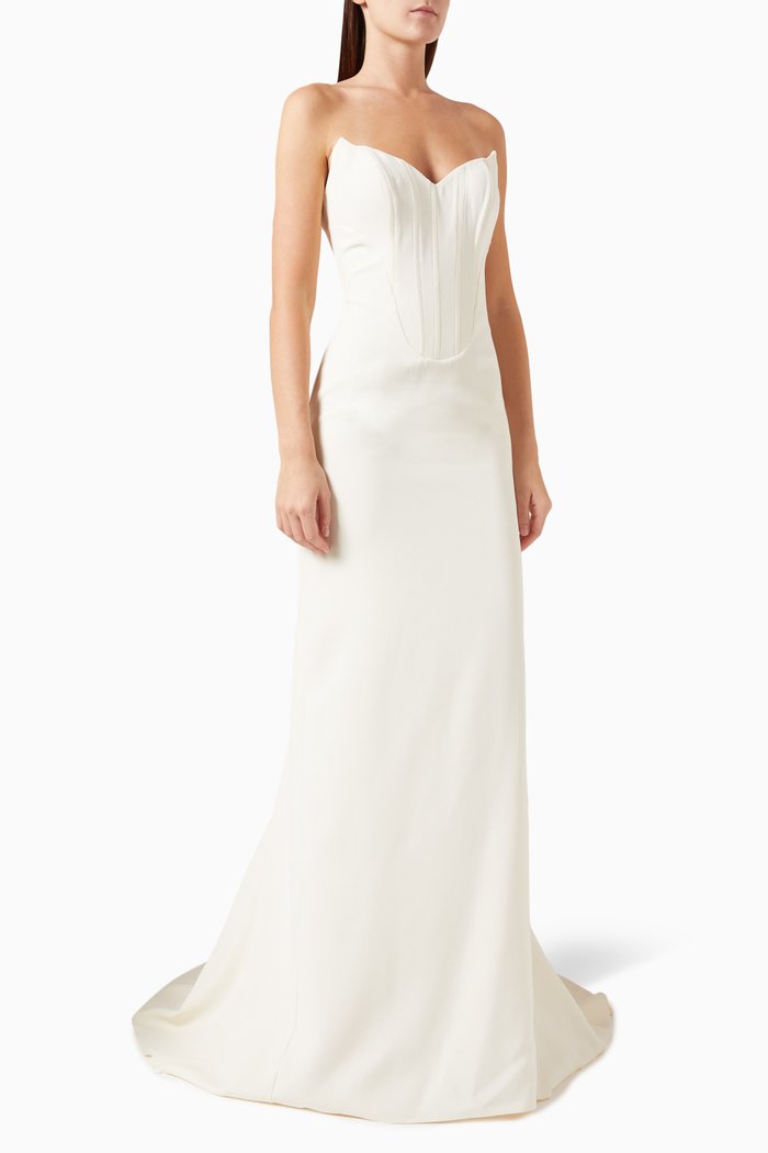 

Bloom Strapless Maxi Dress, White