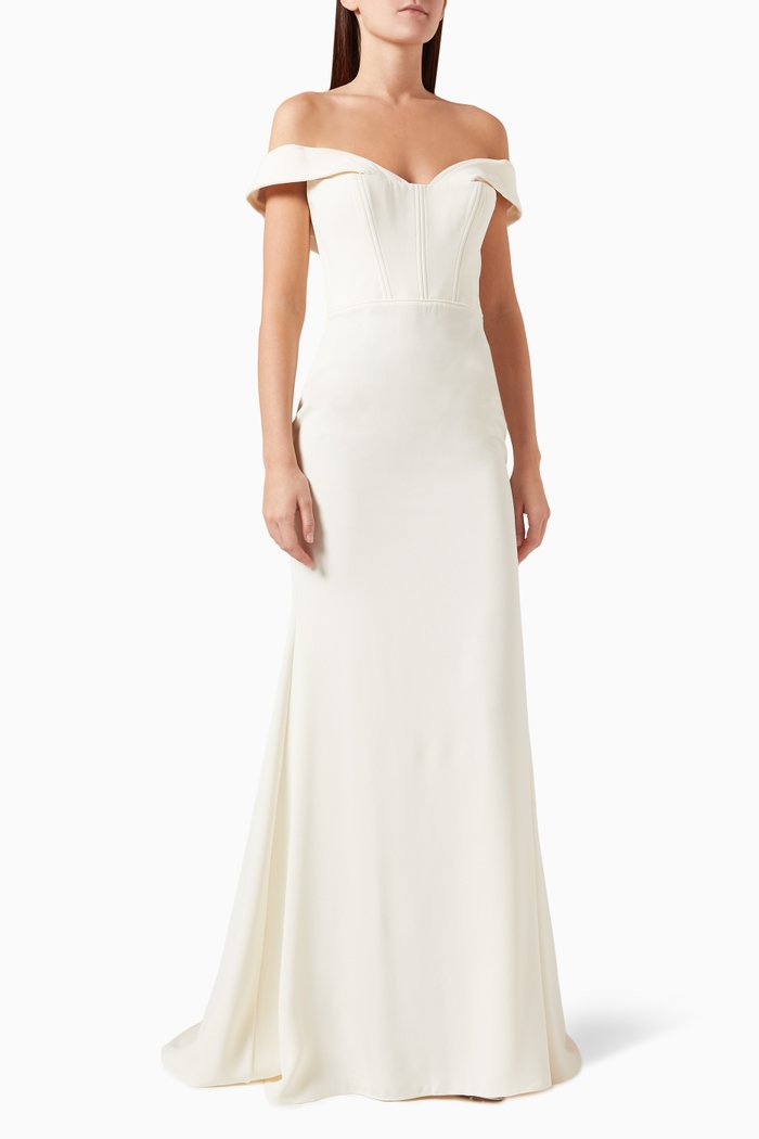 

Vasilisa Off-shoulder Maxi Dress, White