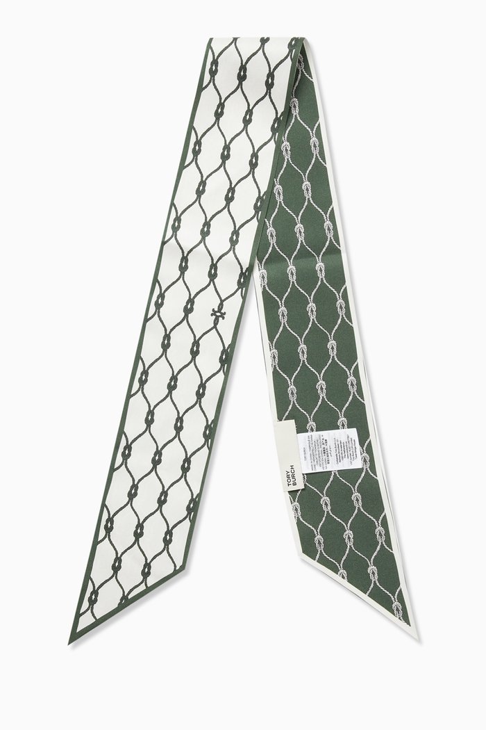 Twilly Scarf in Silk, Green