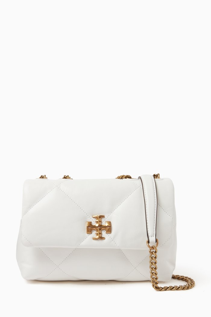 

Kira Convertible Shoulder Bag in Quilted Leather, Neutral