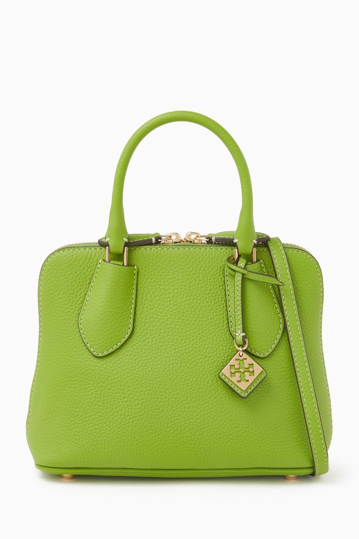 Mini Swing Bag in Pebbled Leather, Green