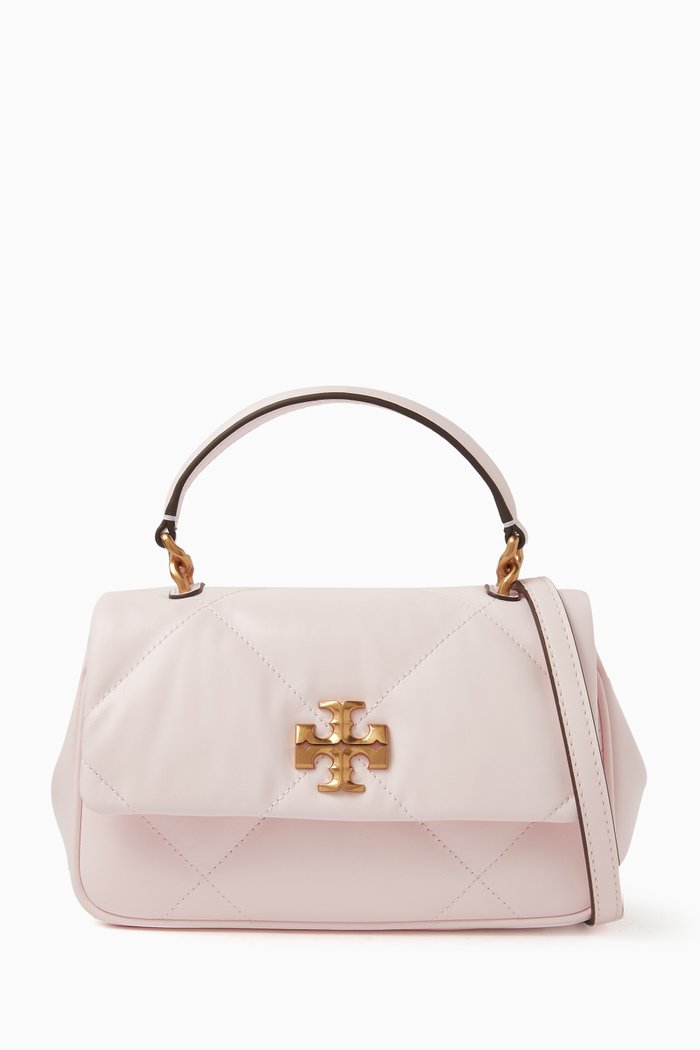 

Kira Diamond Top-handle Bag in Nappa Leather, Pink