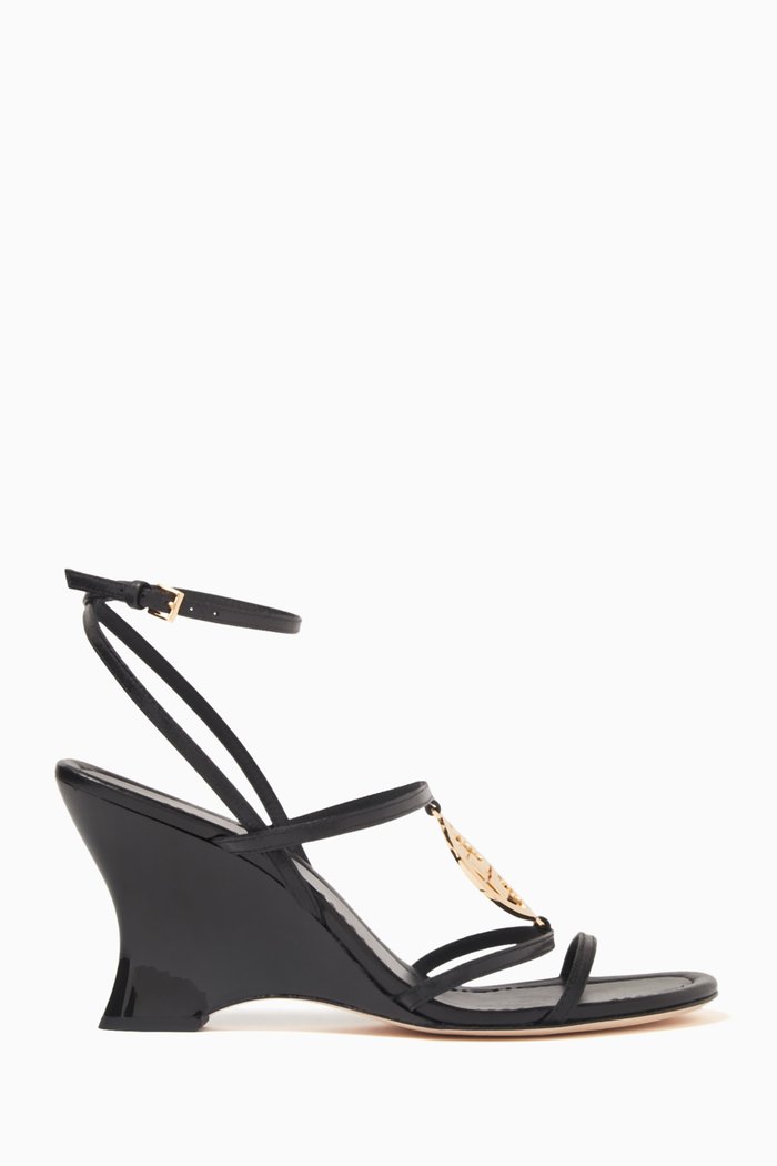 

Capri Miller Espadrille Sandals in Leather, Black