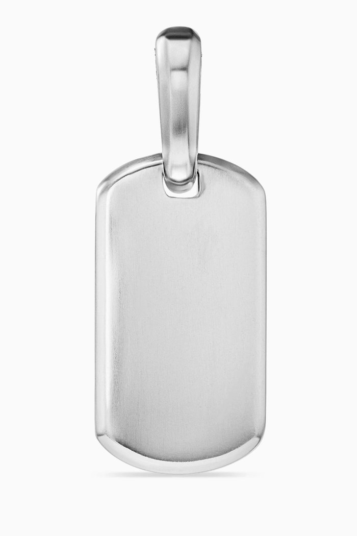 

Chevron Tag Pendant in Sterling Silver, 21mm