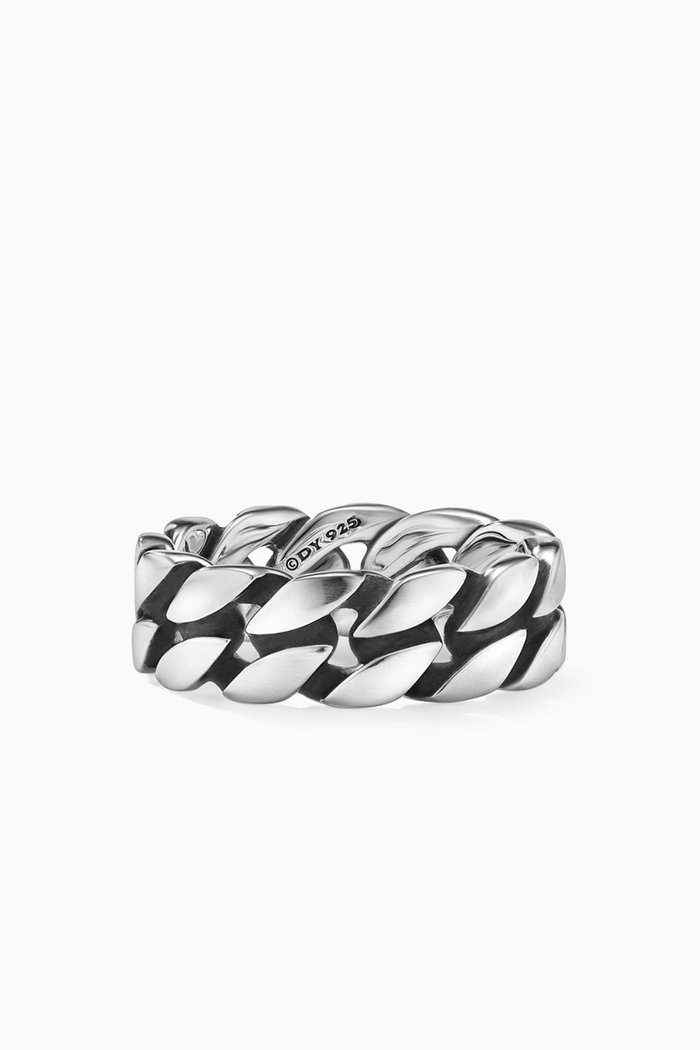 

Curb Chain Link Ring in Sterling Silver