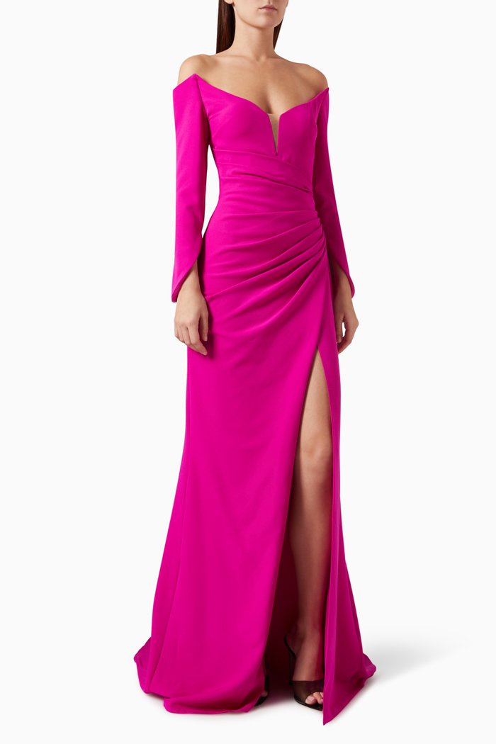 

Debby Off-shoulder Maxi Dress, Purple
