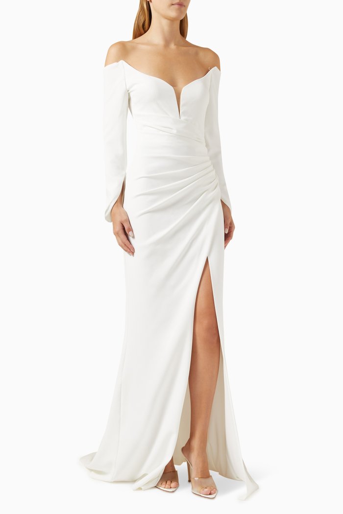 

Debby Off-shoulder Maxi Dress, White