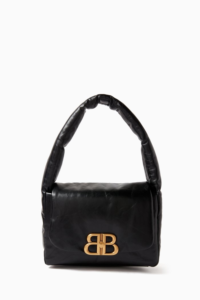 

Small Monaco Sling Bag in Leather, Black