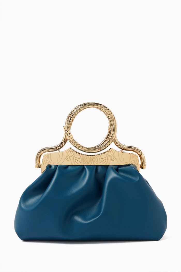 

The Bangle Clutch Bag in Nappa, Blue