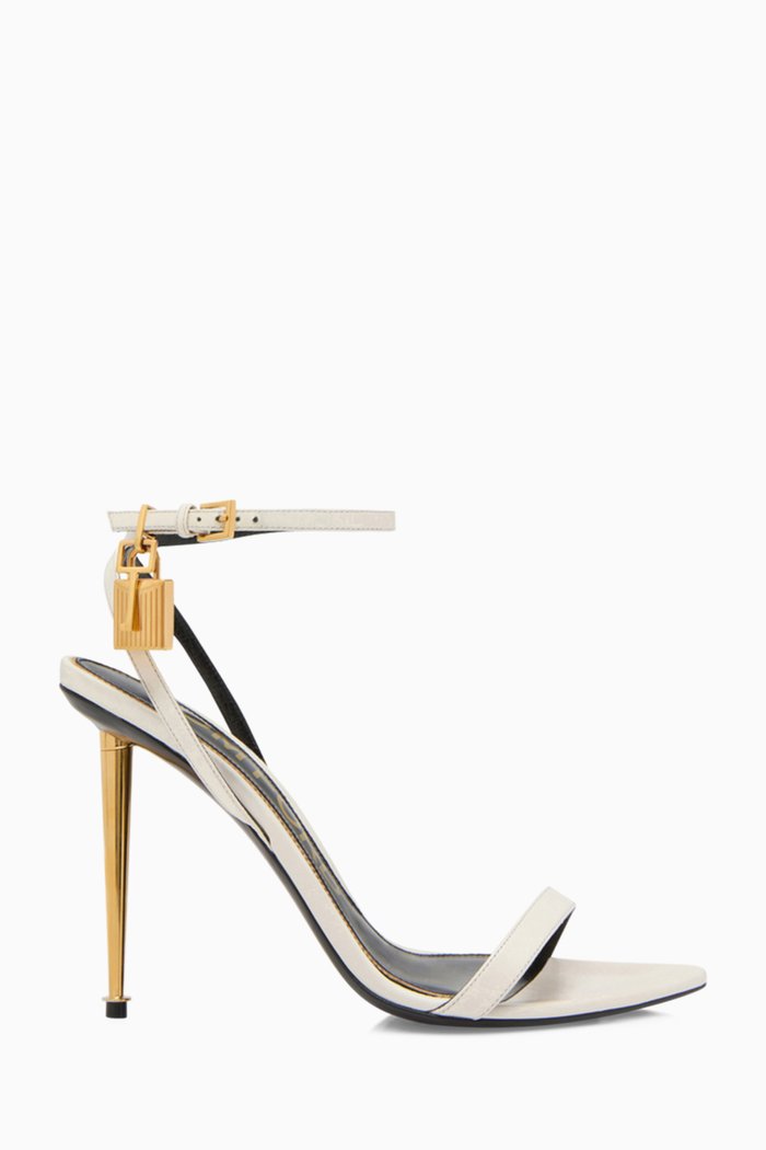 

Naked 105 Padlock Sandals in Leather, Neutral