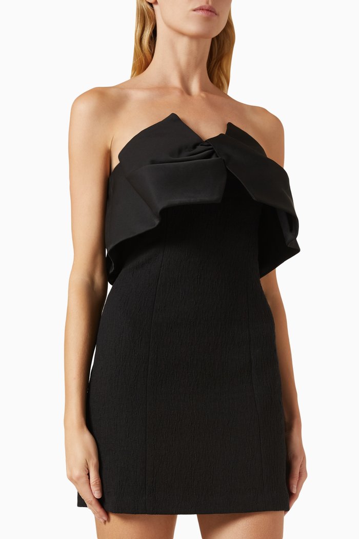 

Aria Ruffle Mini Dress, Black