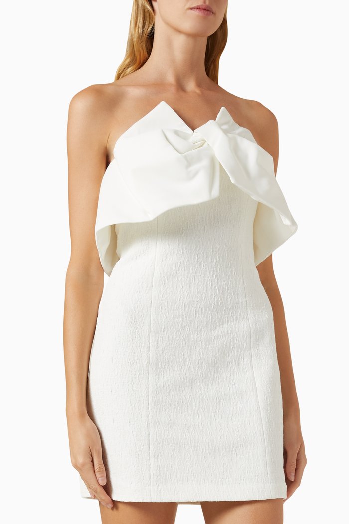 

Aria Ruffle Mini Dress, White
