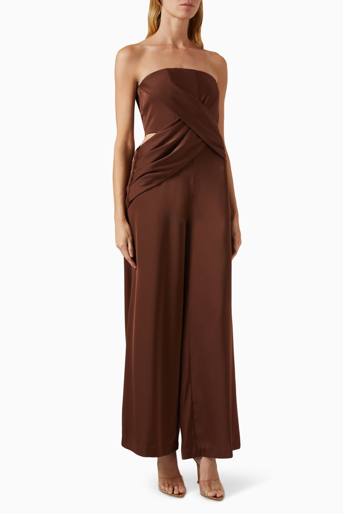 

Valentina Cutout Jumpsuit, Brown