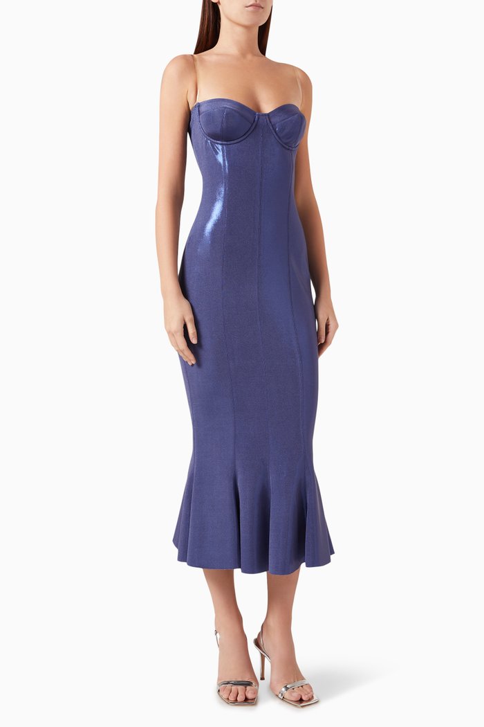 

Corset Midi Dress, Blue