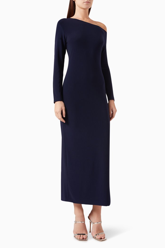 

One-shoulder Gown, Blue