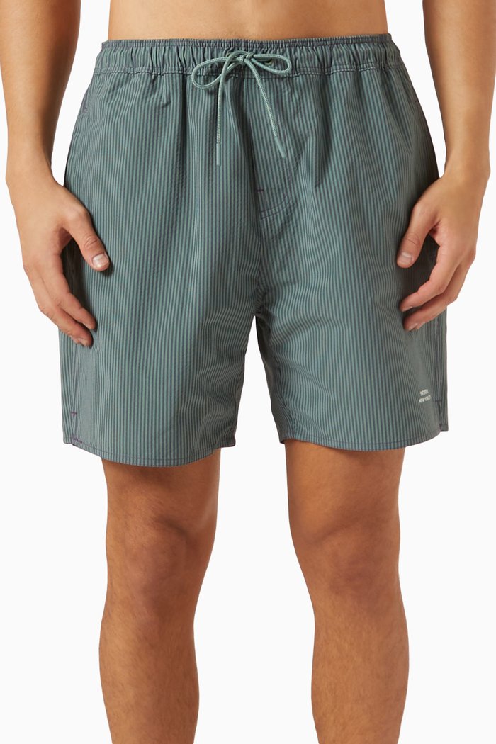 

Timothy Swim Shorts in Seersucker, Blue