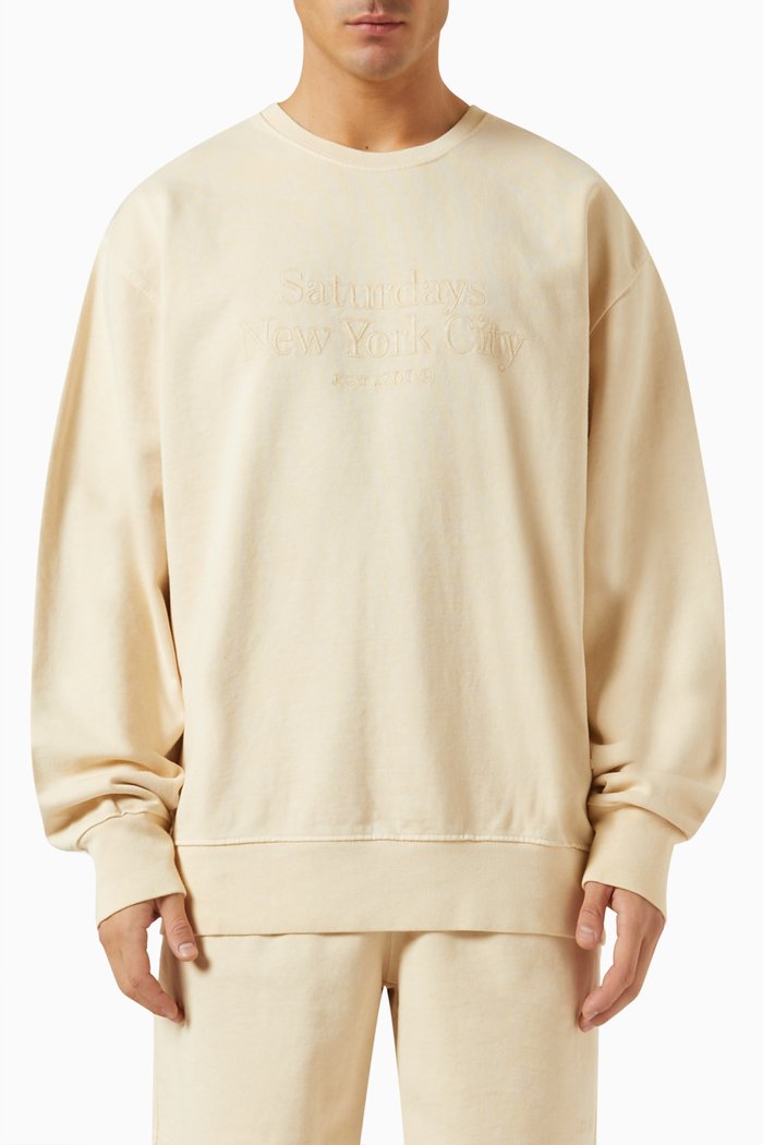 

Bowery Miller Sweatshirt in Cotton Loopback Terry, Neutral