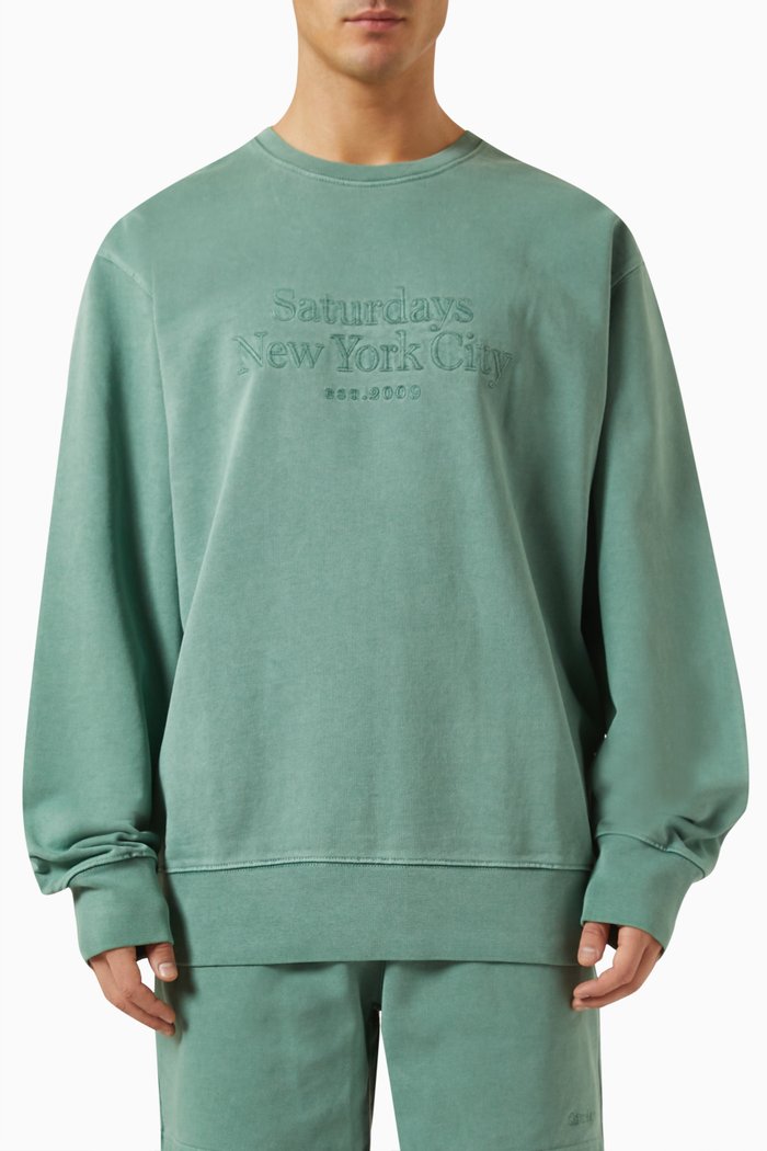 

Bowery Miller Sweatshirt in Cotton Loopback Terry, Green