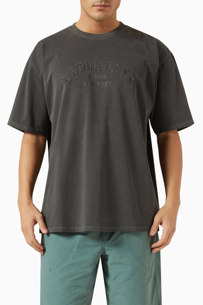 

Varsity T-shirt in Cotton Jersey, Black